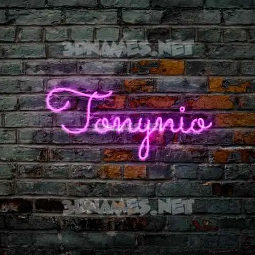 tonynio in Pink Neon style - 3D name wallpaper tonynio in Pink Neon style - 3D name wallpaper