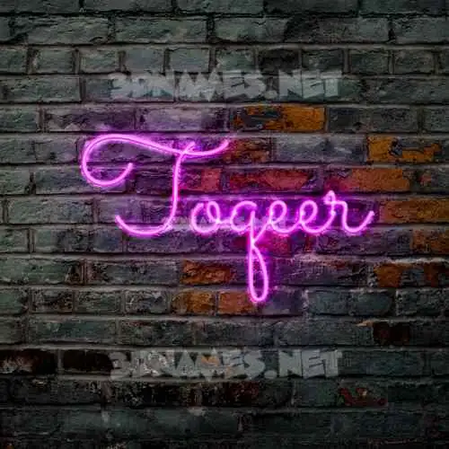 toqeer in Pink Neon style - 3D name wallpaper toqeer in Pink Neon style - 3D name wallpaper