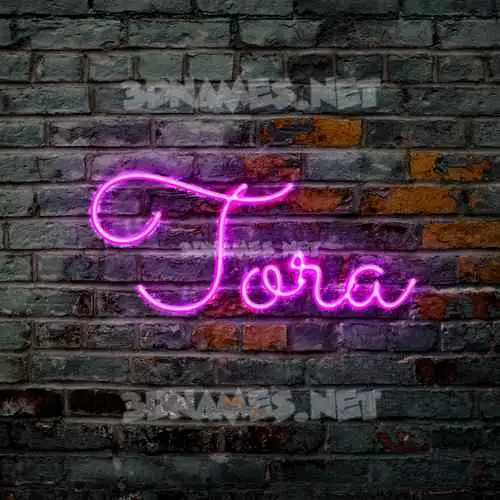 tora in Pink Neon style - 3D name wallpaper tora in Pink Neon style - 3D name wallpaper