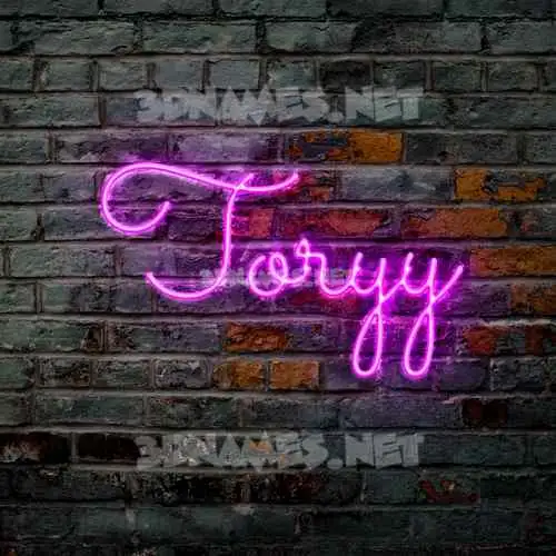 toryy in Pink Neon style - 3D name wallpaper