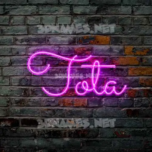 tota in Pink Neon style - 3D name wallpaper tota in Pink Neon style - 3D name wallpaper