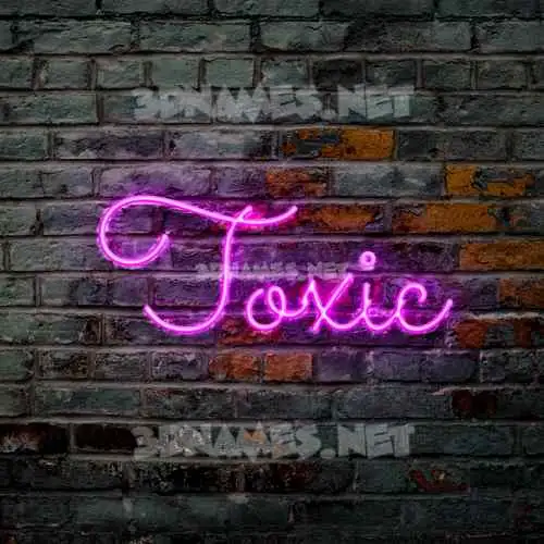 toxic in Pink Neon style - 3D name wallpaper toxic in Pink Neon style - 3D name wallpaper
