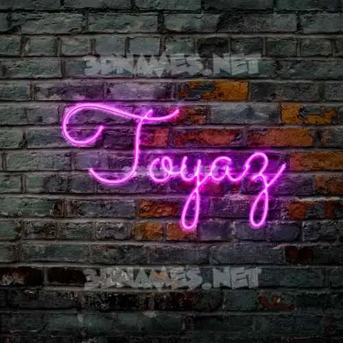 toyaz in Pink Neon style - 3D name wallpaper toyaz in Pink Neon style - 3D name wallpaper