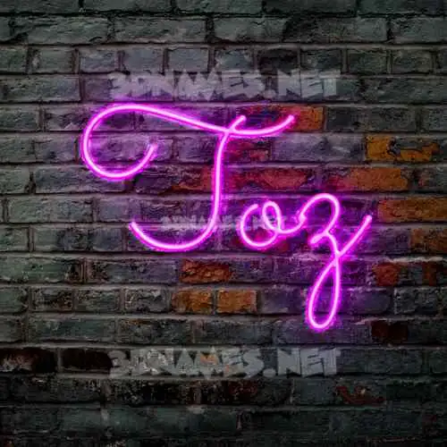 toz in Pink Neon style - 3D name wallpaper toz in Pink Neon style - 3D name wallpaper