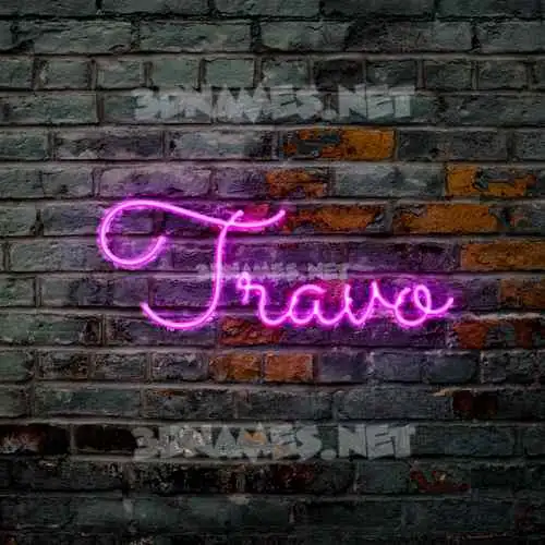 travo in Pink Neon style - 3D name wallpaper travo in Pink Neon style - 3D name wallpaper