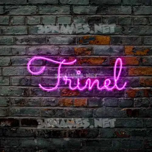 trinel in Pink Neon style - 3D name wallpaper