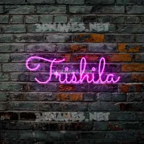 trishila in Pink Neon style - 3D name wallpaper trishila in Pink Neon style - 3D name wallpaper
