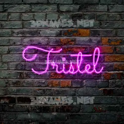 tristel in Pink Neon style - 3D name wallpaper