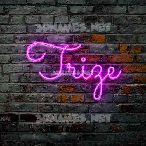 trize in Pink Neon style - 3D name wallpaper