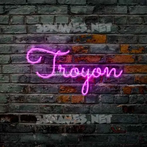 troyon in Pink Neon style - 3D name wallpaper troyon in Pink Neon style - 3D name wallpaper