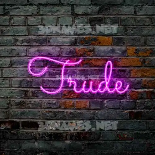 trude in Pink Neon style - 3D name wallpaper trude in Pink Neon style - 3D name wallpaper