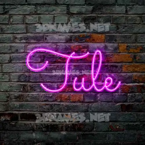 tule in Pink Neon style - 3D name wallpaper