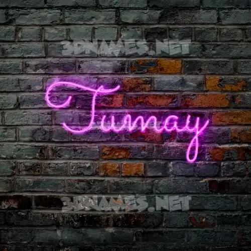tumay in Pink Neon style - 3D name wallpaper