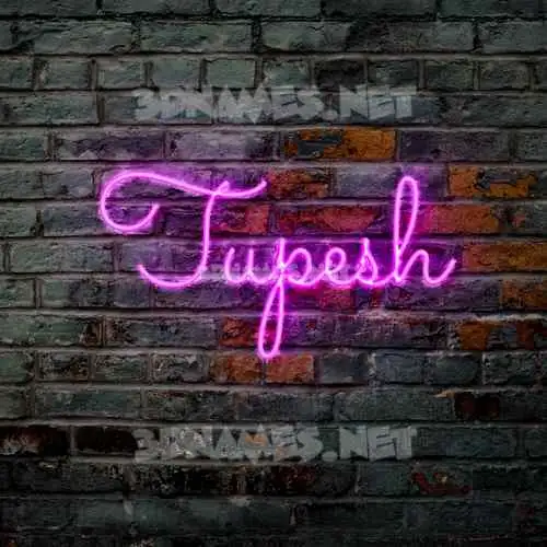 tupesh in Pink Neon style - 3D name wallpaper tupesh in Pink Neon style - 3D name wallpaper