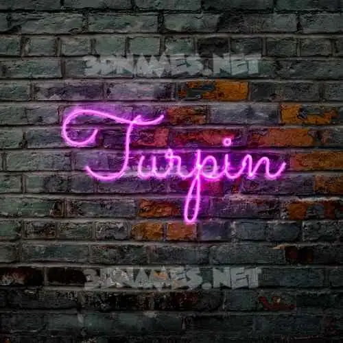 turpin in Pink Neon style - 3D name wallpaper
