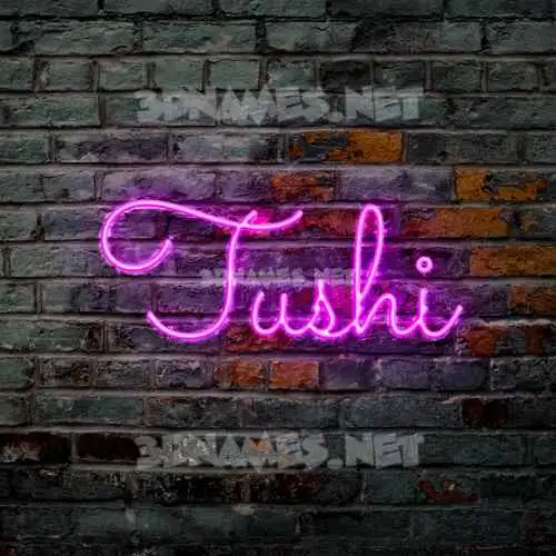 tushi in Pink Neon style - 3D name wallpaper tushi in Pink Neon style - 3D name wallpaper