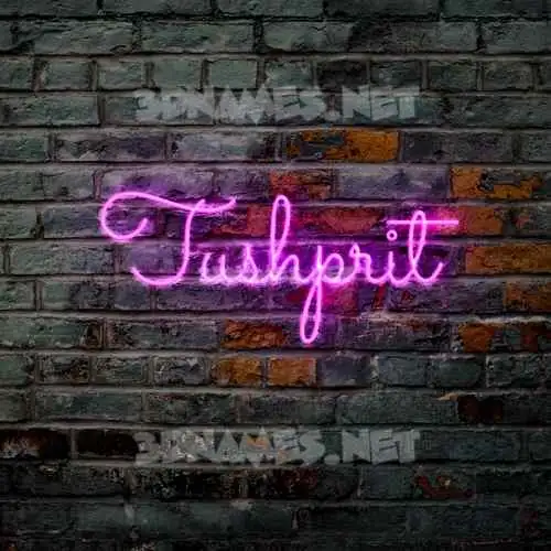 tushprit in Pink Neon style - 3D name wallpaper