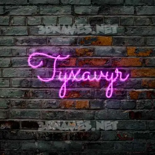 tyxavyr in Pink Neon style - 3D name wallpaper tyxavyr in Pink Neon style - 3D name wallpaper