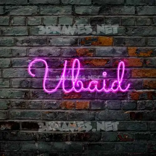 ubaid in Pink Neon style - 3D name wallpaper ubaid in Pink Neon style - 3D name wallpaper