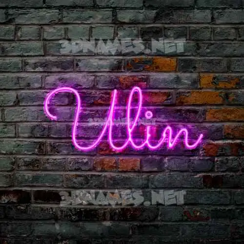 ulin in Pink Neon style - 3D name wallpaper ulin in Pink Neon style - 3D name wallpaper