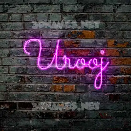 urooj in Pink Neon style - 3D name wallpaper
