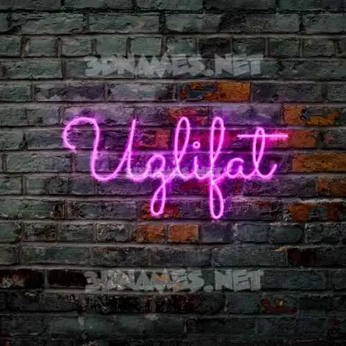 uzlifat in Pink Neon style - 3D name wallpaper uzlifat in Pink Neon style - 3D name wallpaper