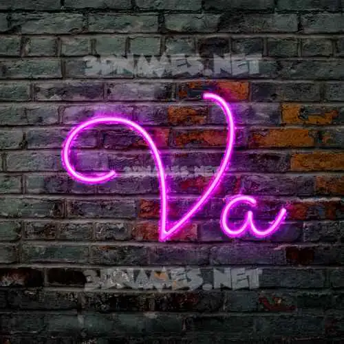 va in Pink Neon style - 3D name wallpaper va in Pink Neon style - 3D name wallpaper
