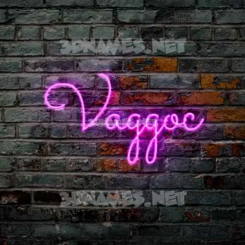 vaggoc in Pink Neon style - 3D name wallpaper