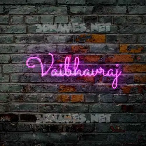 vaibhavraj in Pink Neon style - 3D name wallpaper