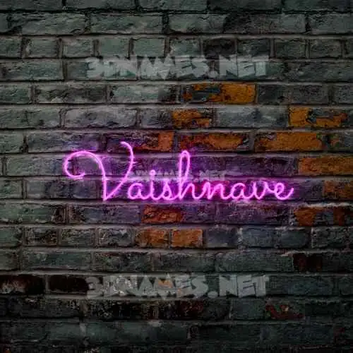 vaishnave in Pink Neon style - 3D name wallpaper