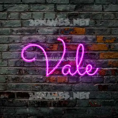 vale in Pink Neon style - 3D name wallpaper vale in Pink Neon style - 3D name wallpaper