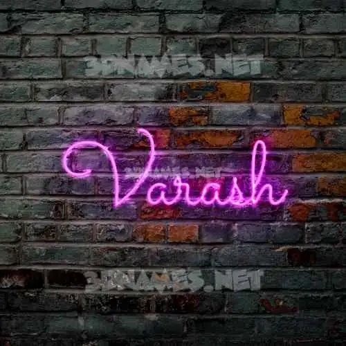 varash in Pink Neon style - 3D name wallpaper