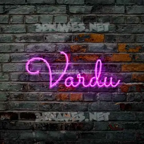 vardu in Pink Neon style - 3D name wallpaper