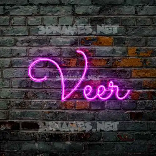 veer in Pink Neon style - 3D name wallpaper veer in Pink Neon style - 3D name wallpaper