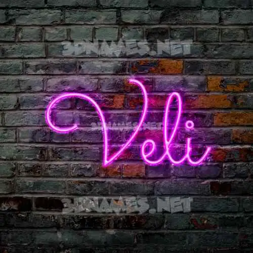 veli in Pink Neon style - 3D name wallpaper