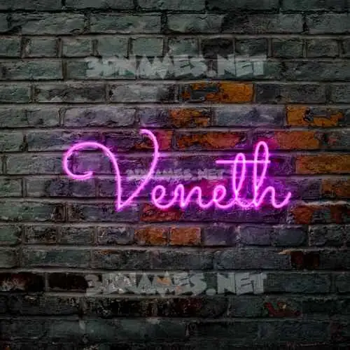veneth in Pink Neon style - 3D name wallpaper veneth in Pink Neon style - 3D name wallpaper