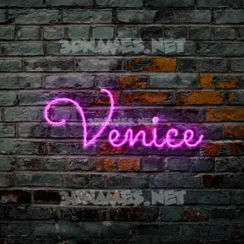 venice in Pink Neon style - 3D name wallpaper venice in Pink Neon style - 3D name wallpaper