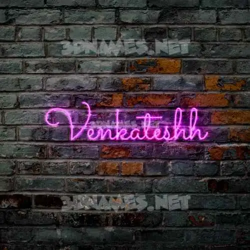 venkateshh in Pink Neon style - 3D name wallpaper venkateshh in Pink Neon style - 3D name wallpaper