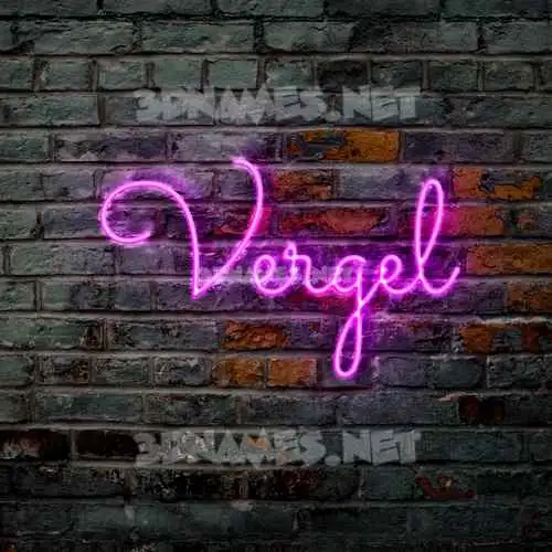 vergel in Pink Neon style - 3D name wallpaper vergel in Pink Neon style - 3D name wallpaper