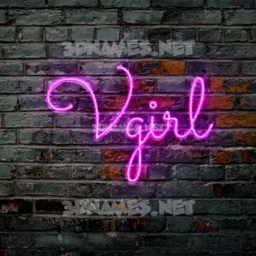 vgirl in Pink Neon style - 3D name wallpaper vgirl in Pink Neon style - 3D name wallpaper