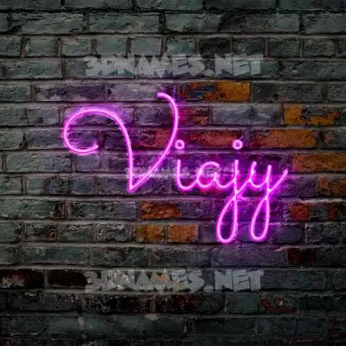 viajy in Pink Neon style - 3D name wallpaper