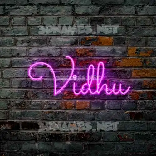 vidhu in Pink Neon style - 3D name wallpaper vidhu in Pink Neon style - 3D name wallpaper