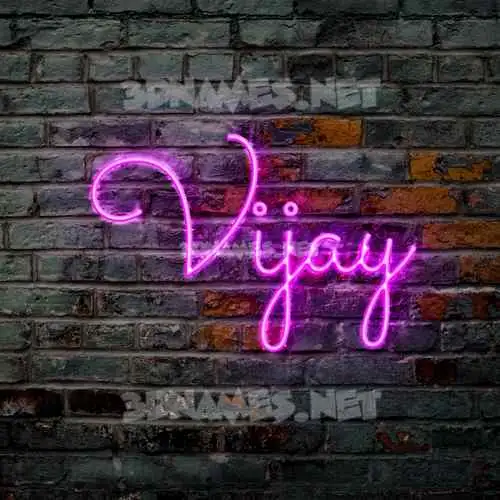 vijay in Pink Neon style - 3D name wallpaper vijay in Pink Neon style - 3D name wallpaper