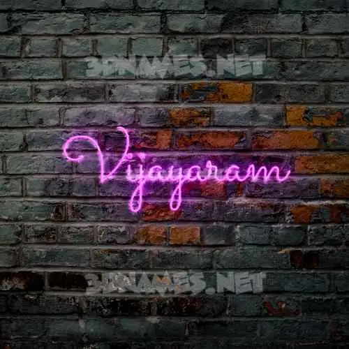 vijayaram in Pink Neon style - 3D name wallpaper