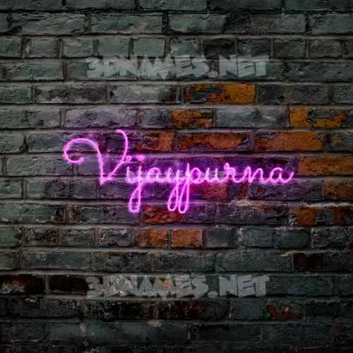 vijaypurna in Pink Neon style - 3D name wallpaper
