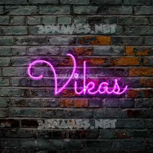 vikas in Pink Neon style - 3D name wallpaper vikas in Pink Neon style - 3D name wallpaper