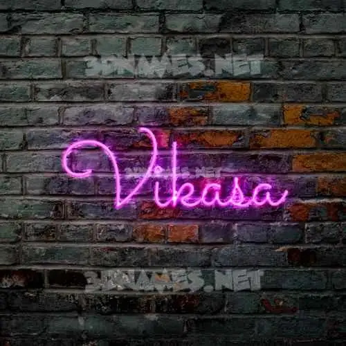 vikasa in Pink Neon style - 3D name wallpaper vikasa in Pink Neon style - 3D name wallpaper