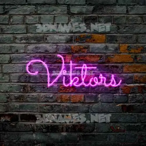 viktors in Pink Neon style - 3D name wallpaper viktors in Pink Neon style - 3D name wallpaper