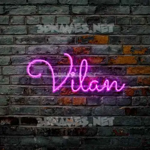 vilan in Pink Neon style - 3D name wallpaper vilan in Pink Neon style - 3D name wallpaper