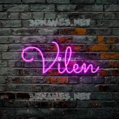 vilen in Pink Neon style - 3D name wallpaper vilen in Pink Neon style - 3D name wallpaper